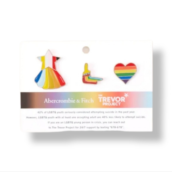 Abercrombie & Fitch Jewelry - A&F + Trevor Project Pride Pins